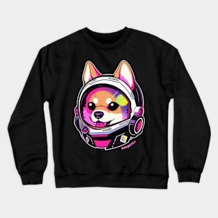 Wow! Much moon! Dogecoin inspired design Crewneck Sweatshirt